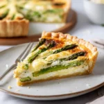 Asparagus quiche recipe with creamy filling and flaky crust