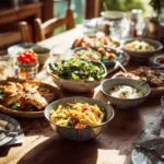 easy summer dinner ideas for family with pasta vegetables and grilled chicken