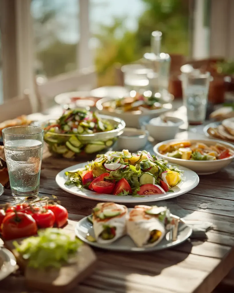 easy summer meals for hot days with fresh salad pasta and light dishes