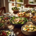 easy summer salads for dinner with fresh vegetables and light dressing